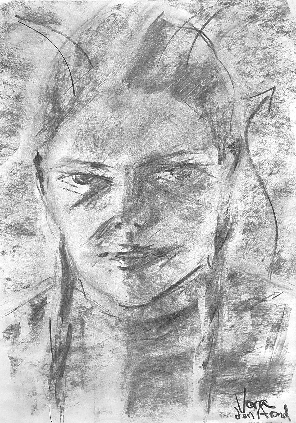 Sketches 2022 by Vera den Arend - charcoal on paper - A3