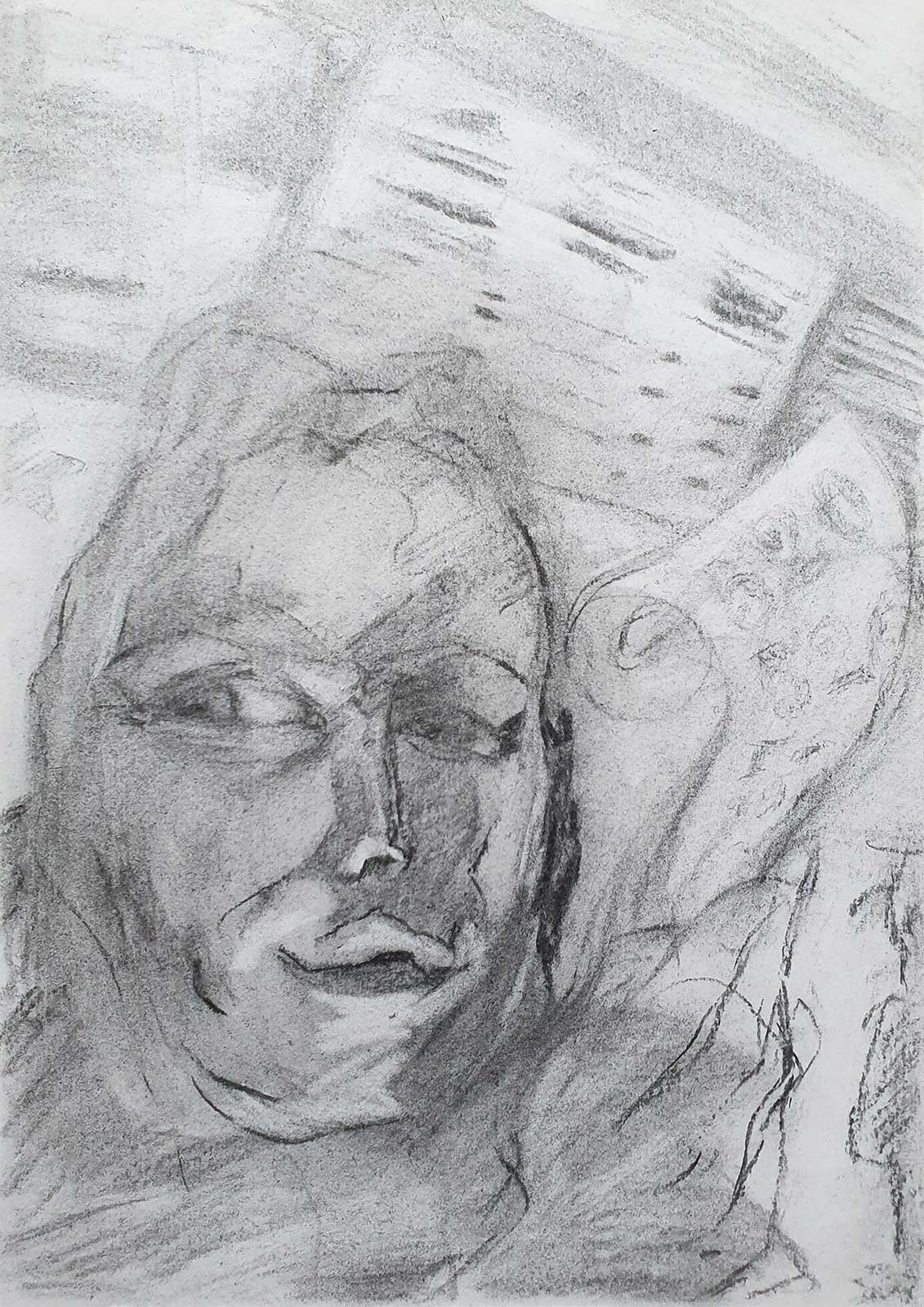 Sketches 2022 by Vera den Arend - charcoal on paper - A3