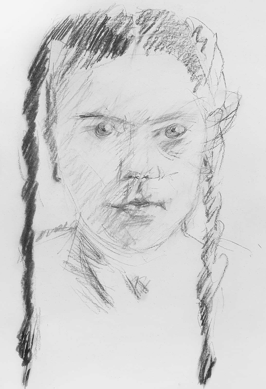 sketches 2023 by Vera den Arend - charcoal on paper - A4