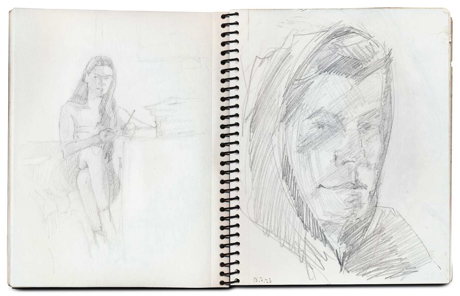 sketches 2023 by Vera den Arend - pencil on paper - 15x21cm
