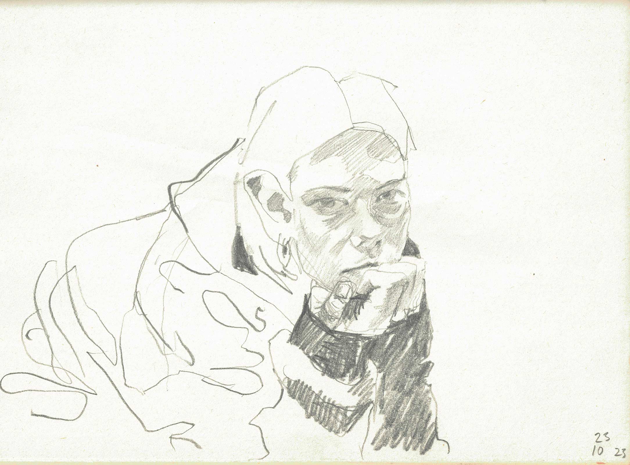 sketches 2023 by Vera den Arend - pencil on paper - 23x17cm