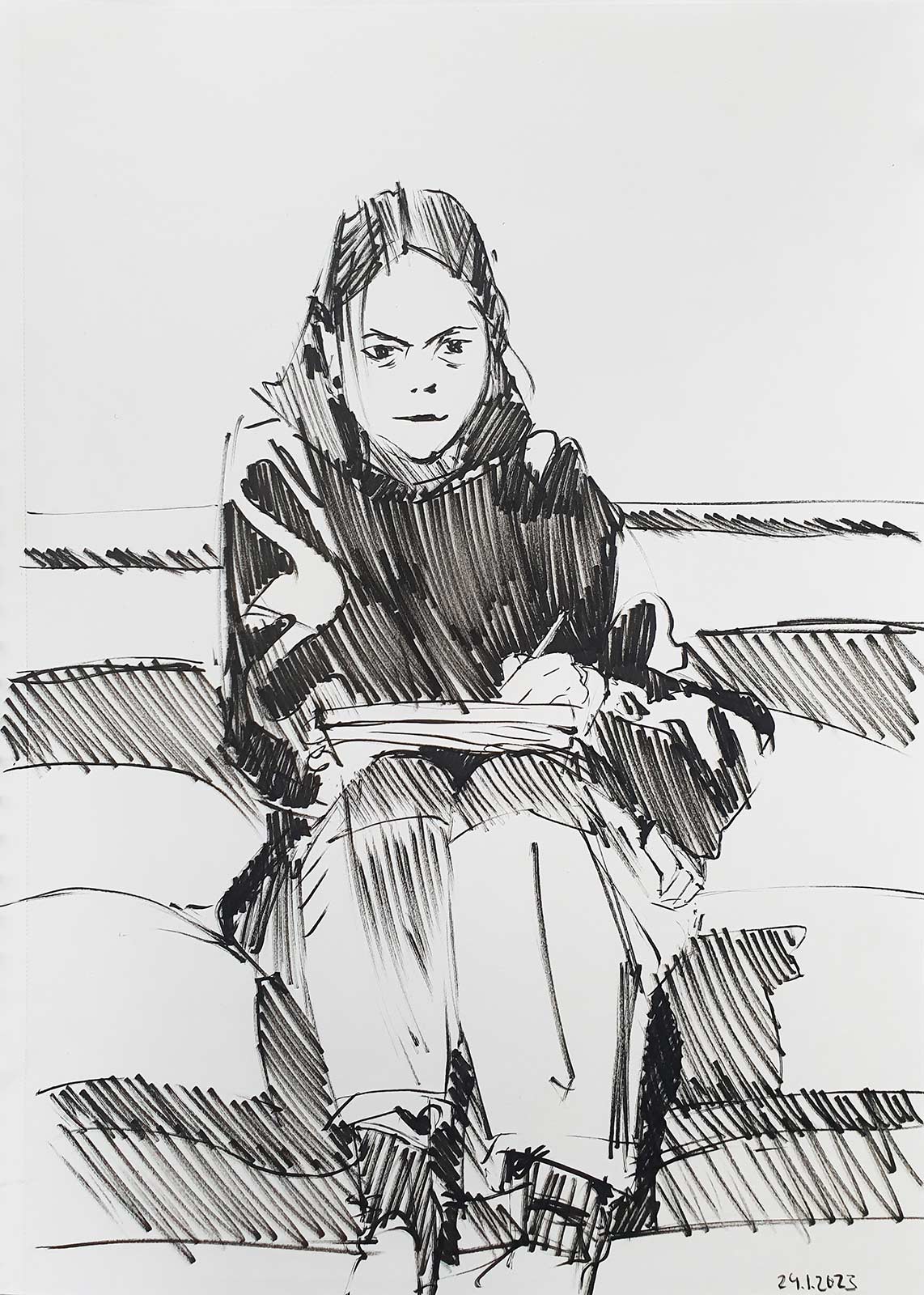 Sketch 2024 by Vera den Arend - pen - A4