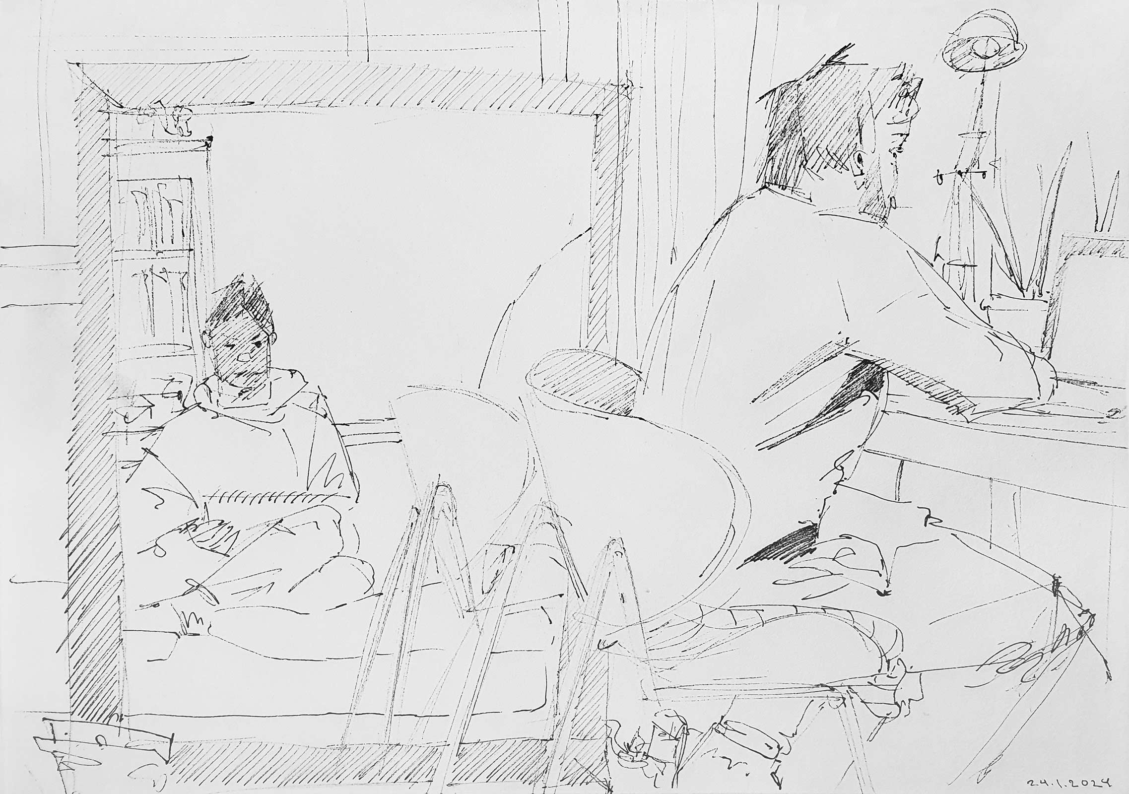 Sketch 2024 by Vera den Arend - pen - A4