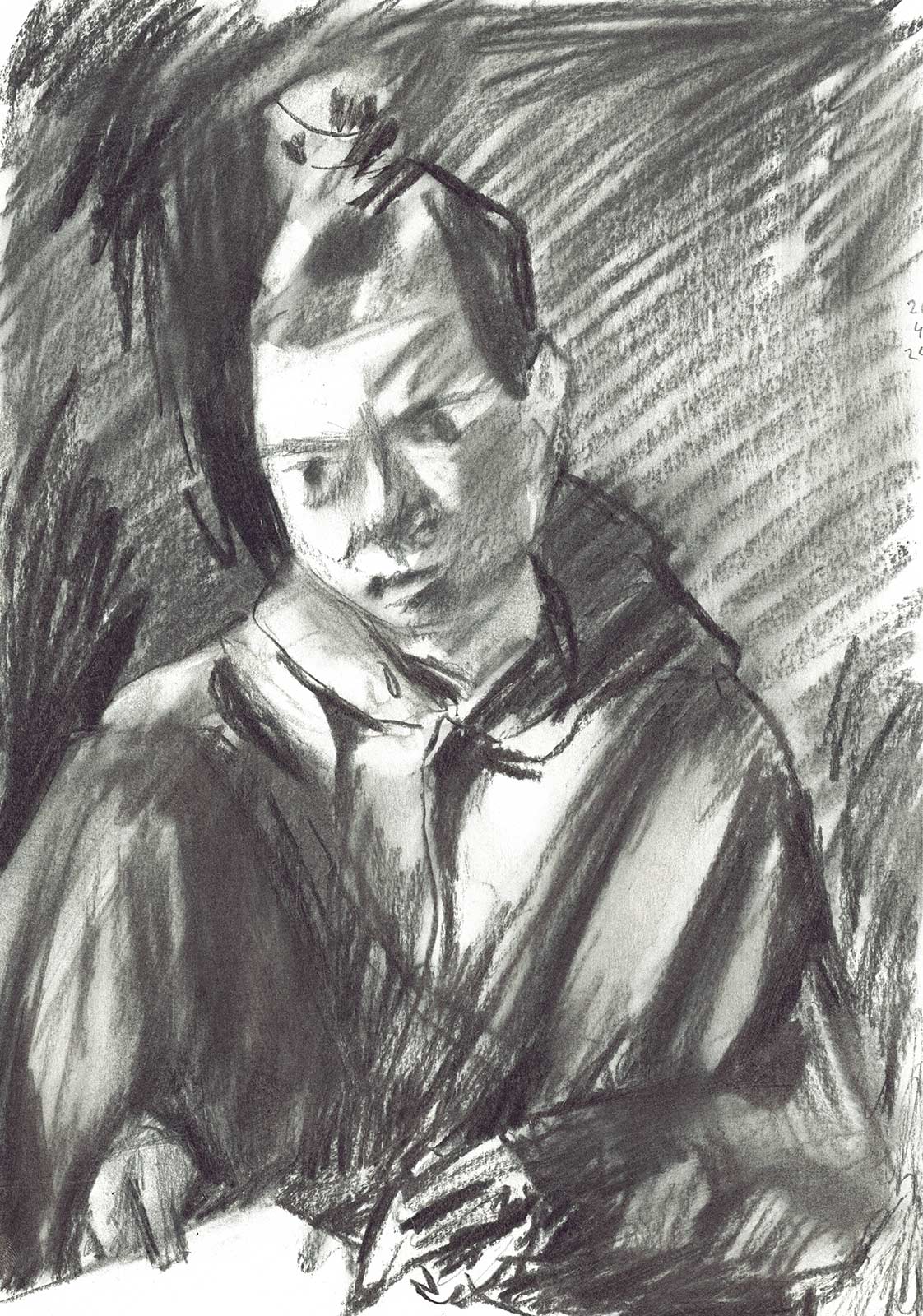 Sketch 2024 by Vera den Arend - charcoal - A4