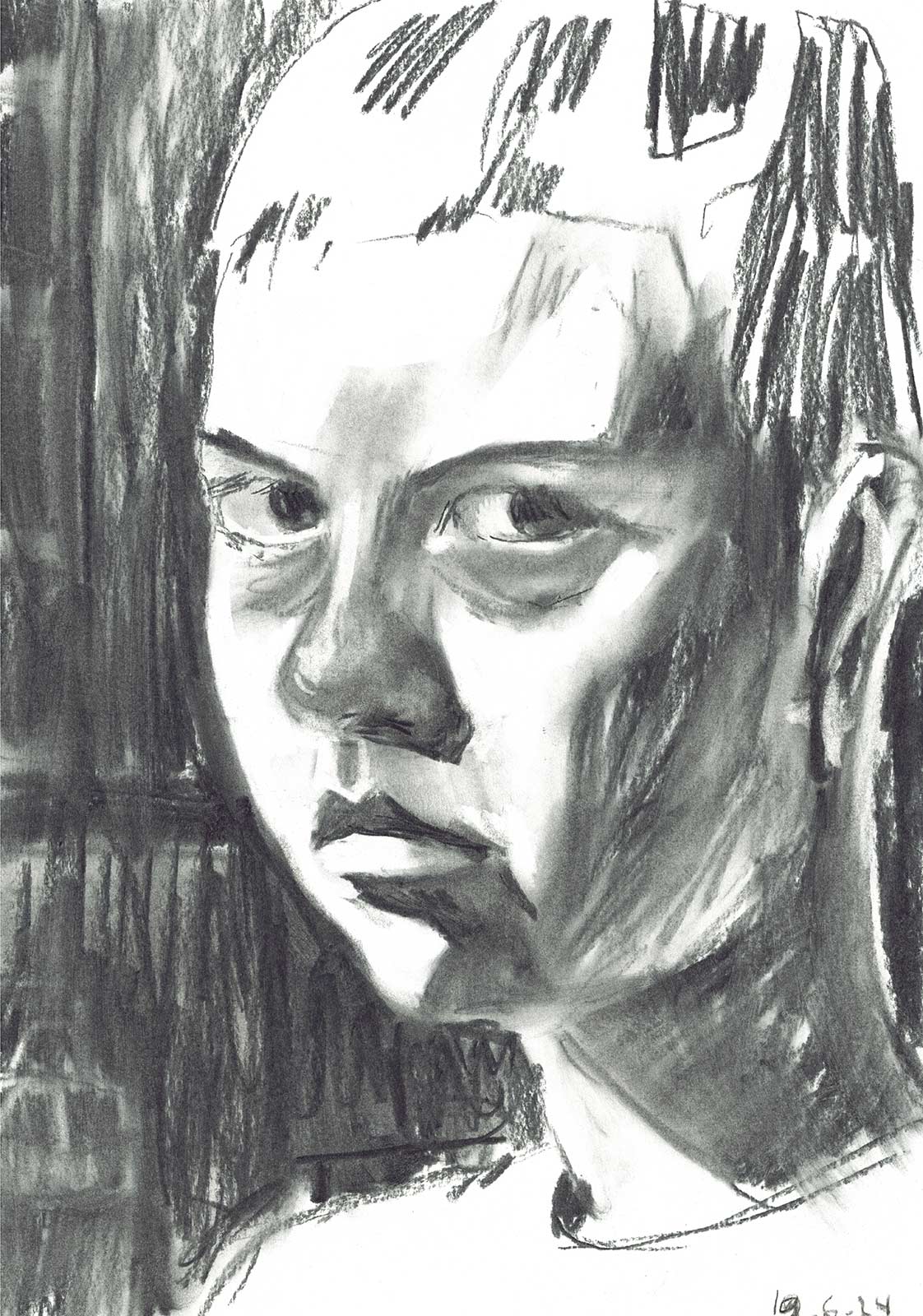 Sketch 2024 by Vera den Arend - charcoal - A4